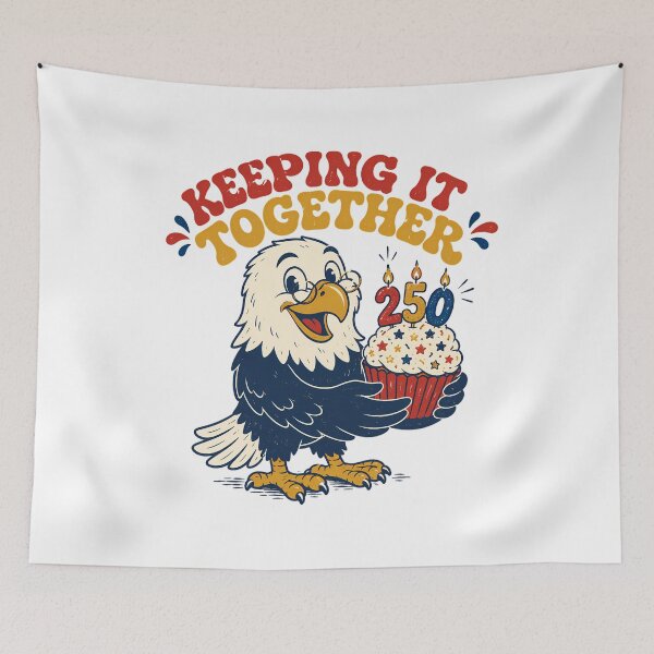 Item preview, Semiquincentennial Keeping It Together Retro Eagle Cupcake designed and sold by chattsuede.