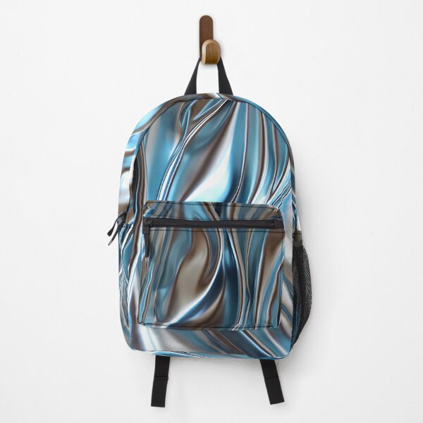 Item preview, Shiny Silvery And Ice Blue Metallic-Looking Abstract designed and sold by DEC02.