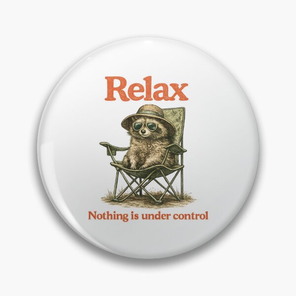 Item preview, Relax Nothing Is Under Control – Vintage Raccoon Engraving Retro Aesthetic designed and sold by afr-saad.