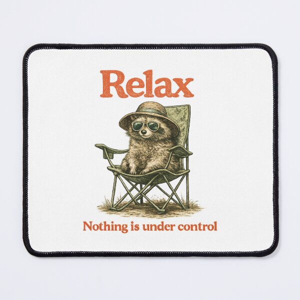 Item preview, Relax Nothing Is Under Control – Vintage Raccoon Engraving Retro Aesthetic designed and sold by afr-saad.