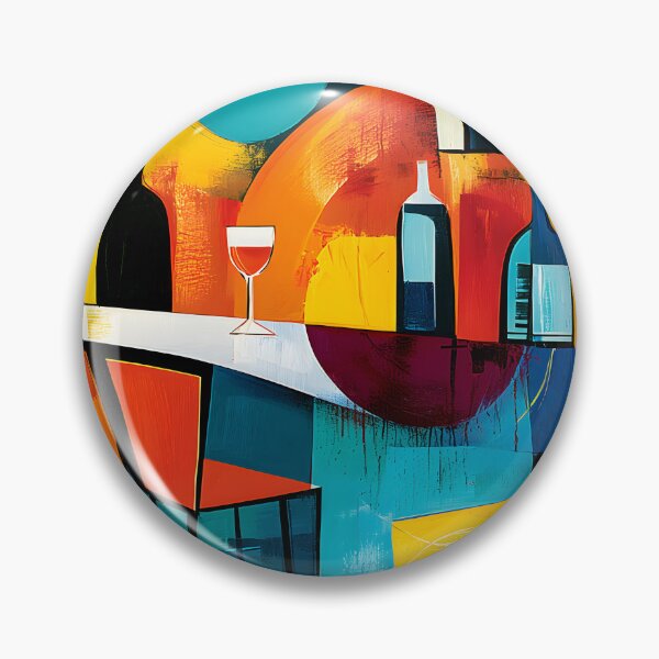 Item preview, Cocktail Lounge Geometry - Abstract Bar Scene in Bold Color and Contemporary Rhythm designed and sold by OlfactoART Studio.