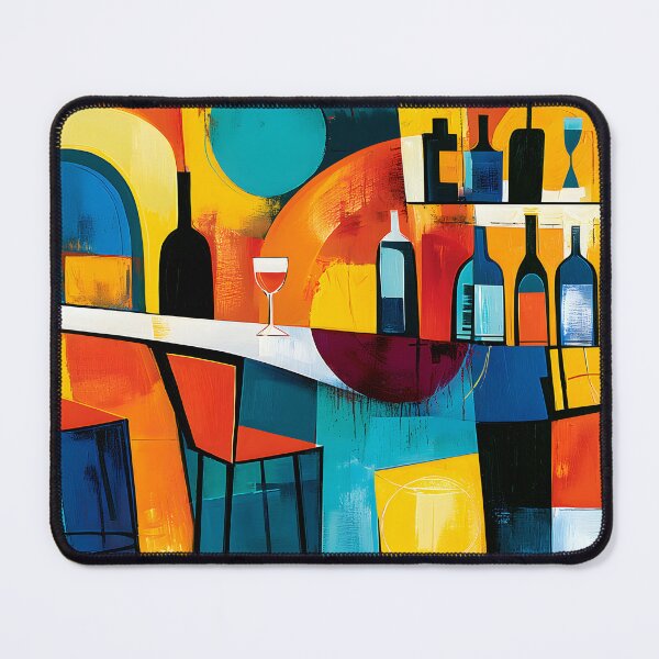 Item preview, Cocktail Lounge Geometry - Abstract Bar Scene in Bold Color and Contemporary Rhythm designed and sold by OlfactoART Studio.