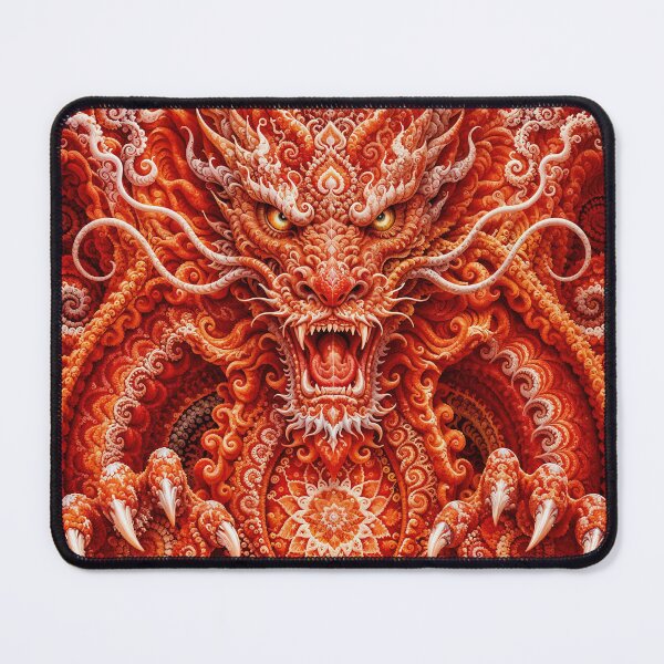 Item preview, Red Fractal Mandala Dragon designed and sold by Newstreams.