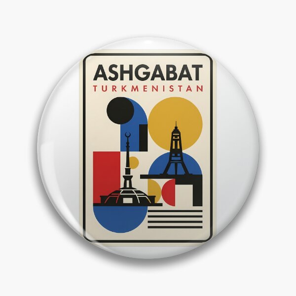 Item preview, Vintage Ashgabat Turkmenistan Geometric Cityscape designed and sold by k3rstman1.