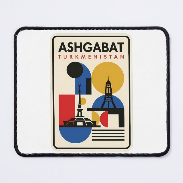 Item preview, Vintage Ashgabat Turkmenistan Geometric Cityscape designed and sold by k3rstman1.