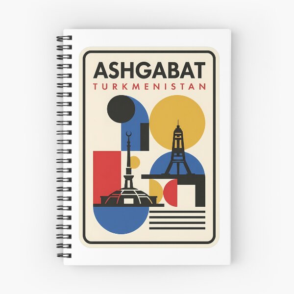 Item preview, Vintage Ashgabat Turkmenistan Geometric Cityscape designed and sold by k3rstman1.