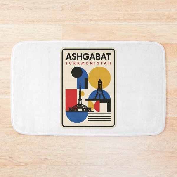 Item preview, Vintage Ashgabat Turkmenistan Geometric Cityscape designed and sold by k3rstman1.