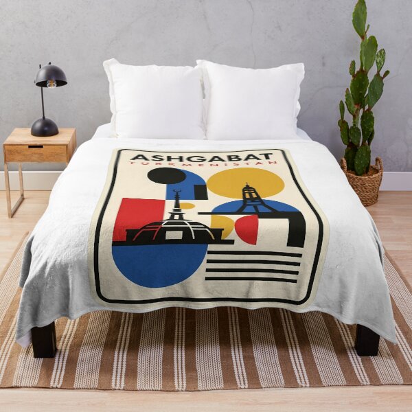 Item preview, Vintage Ashgabat Turkmenistan Geometric Cityscape designed and sold by k3rstman1.