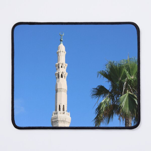 Item preview, Mosque Minaret Beside a Palm Tree – Islamic Architecture Serenity designed and sold by sadeek1021953Ss.