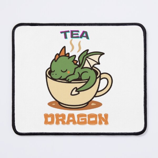 Item preview, Funny Sleeping Dragon Teacup Glitch Typography Design designed and sold by Miheerala.