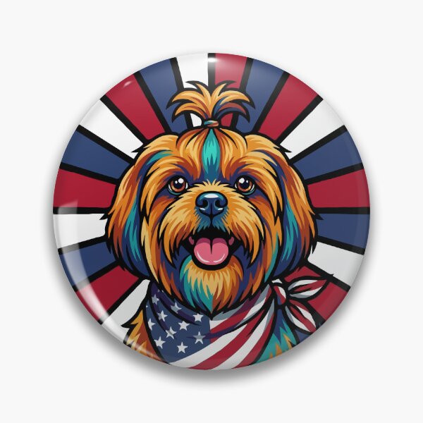 Item preview, Shih Tzu 4th of July Dog – Patriotic USA Puppy Gift designed and sold by The Real Life Symphony.