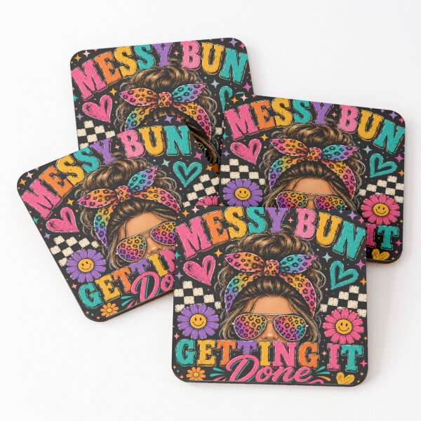 Item preview, Messy Bun Getting It Done designed and sold by INKRebelGraphic.