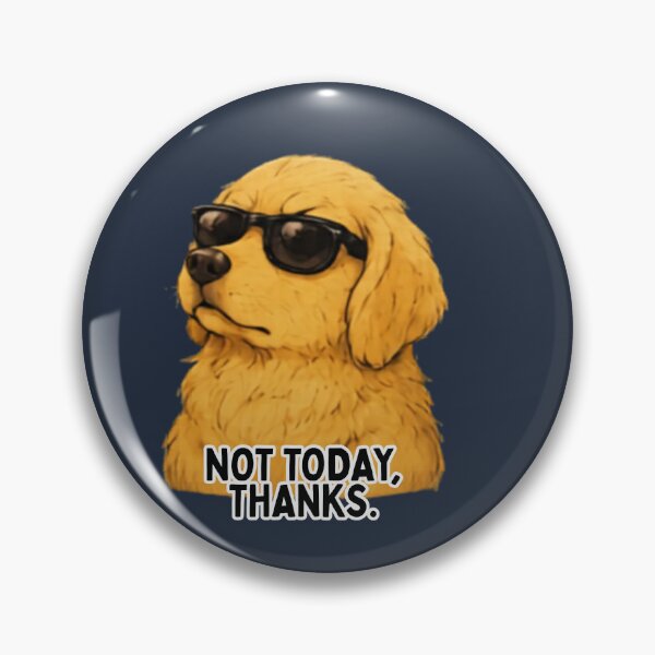 Item preview, Golden retriever Dog with Sunglasses - Funny Dog Meme Sticker designed and sold by Siti Hoiriyah.