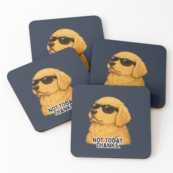 Item preview, Golden retriever Dog with Sunglasses - Funny Dog Meme Sticker designed and sold by Siti Hoiriyah.