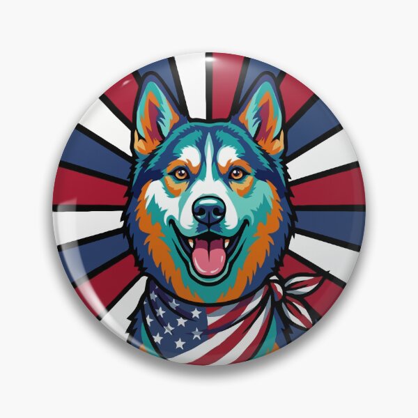 Item preview, Alaskan Husky 4th of July Dog – Patriotic USA Puppy Gift designed and sold by The Real Life Symphony.