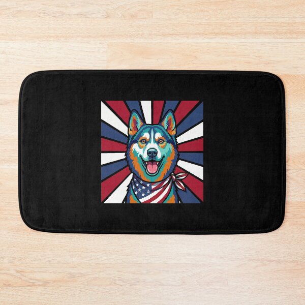 Item preview, Alaskan Husky 4th of July Dog – Patriotic USA Puppy Gift designed and sold by The Real Life Symphony.