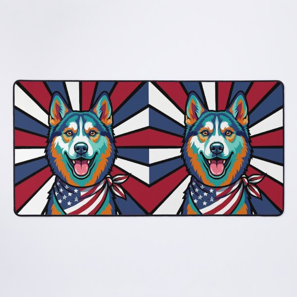 Item preview, Alaskan Husky 4th of July Dog – Patriotic USA Puppy Gift designed and sold by The Real Life Symphony.
