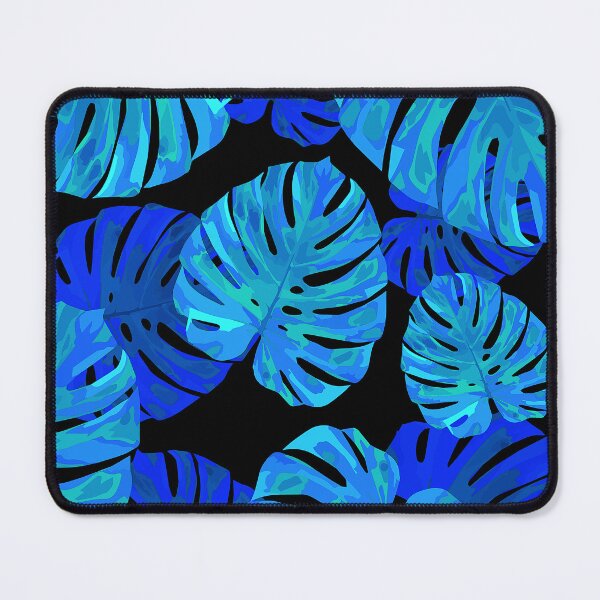 Item preview, Blue And Aqua Tropical Monstera Palm Leaves Pattern designed and sold by DEC02.