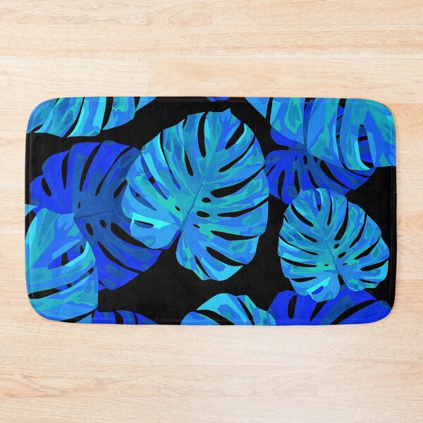 Item preview, Blue And Aqua Tropical Monstera Palm Leaves Pattern designed and sold by DEC02.