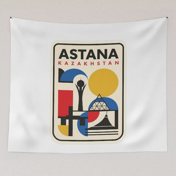 Item preview, Astana Kazakhstan Modern Geometric City Landmarks designed and sold by k3rstman1.