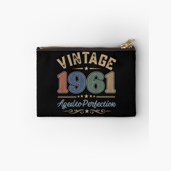 Item preview, Vintage 1961 Aged to Perfection Retro Birthday Design | Born in 1961 | Embroidered Denim Style designed and sold by Silaris Designs.