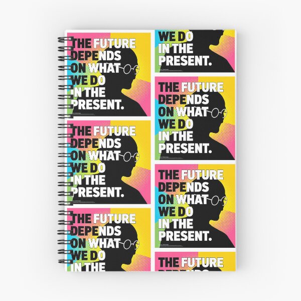 Item preview, Gandhi Inspired Silhouette Pop Art Artwork – Quote - The Future Depends on What We Do in the Present designed and sold by Donsean22.