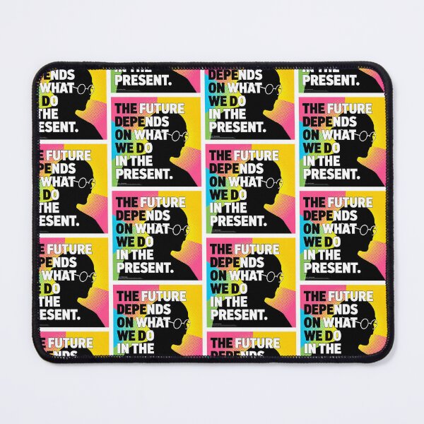 Item preview, Gandhi Inspired Silhouette Pop Art Artwork – Quote - The Future Depends on What We Do in the Present designed and sold by Donsean22.