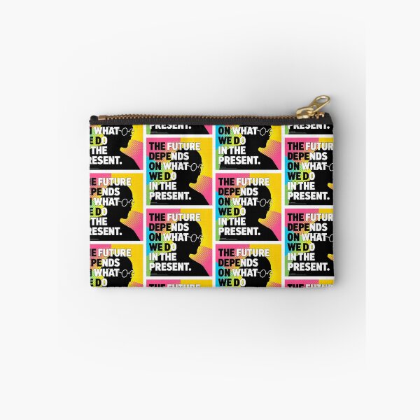 Item preview, Gandhi Inspired Silhouette Pop Art Artwork – Quote - The Future Depends on What We Do in the Present designed and sold by Donsean22.