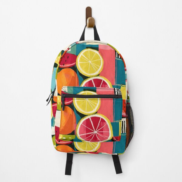 Item preview, Citrus Geometry in Full Color - Vibrant Fruit Forms Against a Bold Contemporary Backdrop designed and sold by OlfactoART Studio.