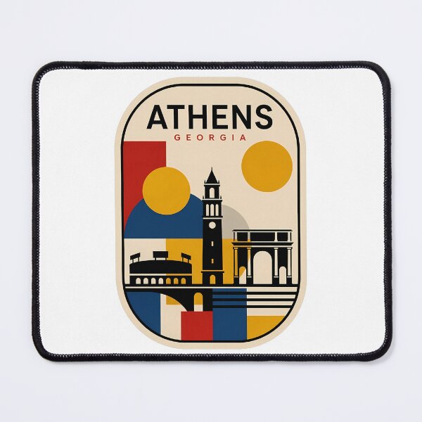 Item preview, Athens Georgia Retro Geometric City Skyline designed and sold by k3rstman1.