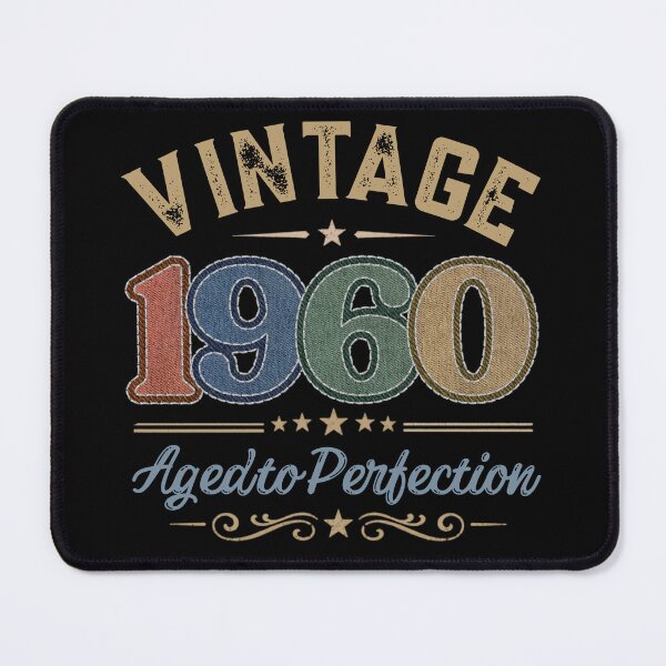 Item preview, Vintage 1960 Aged to Perfection Retro Birthday Design | Born in 1960 | Embroidered Denim Style designed and sold by Silaris Designs.