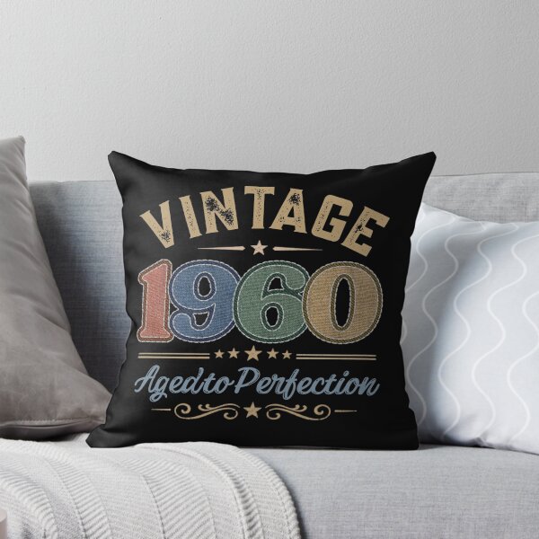 Item preview, Vintage 1960 Aged to Perfection Retro Birthday Design | Born in 1960 | Embroidered Denim Style designed and sold by Silaris Designs.