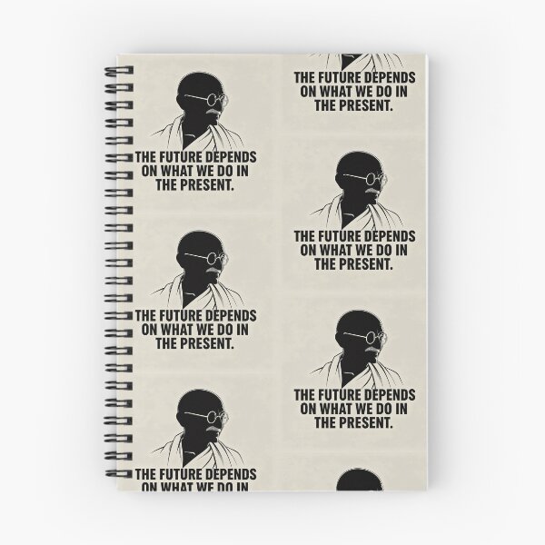 Item preview, Gandhi Inspired Silhouette Simple Art – Quote - The Future Depends on What We Do in the Present designed and sold by Donsean22.
