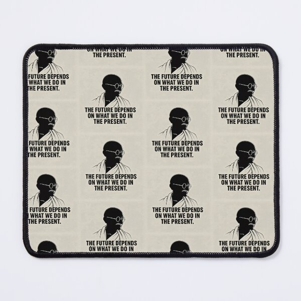 Item preview, Gandhi Inspired Silhouette Simple Art – Quote - The Future Depends on What We Do in the Present designed and sold by Donsean22.