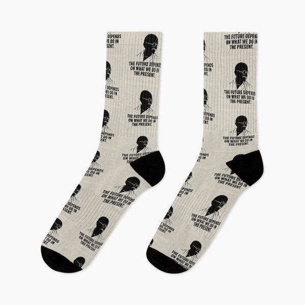 Item preview, Gandhi Inspired Silhouette Simple Art – Quote - The Future Depends on What We Do in the Present designed and sold by Donsean22.