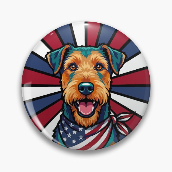 Item preview, Airedale Terrier 4th of July Dog – Patriotic USA Puppy Gift designed and sold by The Real Life Symphony.