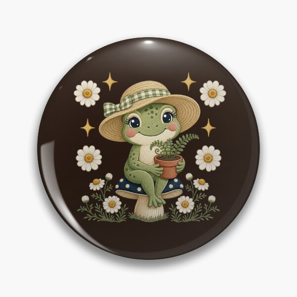 Item preview, Garden Frog Sticker | Frog Society designed and sold by The Silly goose country club.