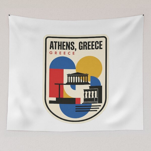 Item preview, Retro Athens Greece Mid Century Modern Parthenon designed and sold by k3rstman1.