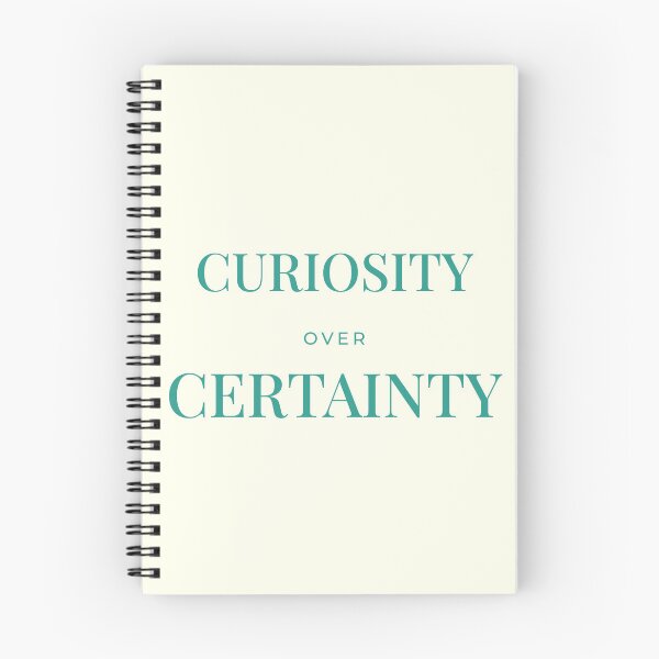 Item preview, Curiosity Over Certainty – Minimalist Inspirational Typography Design designed and sold by QCena.