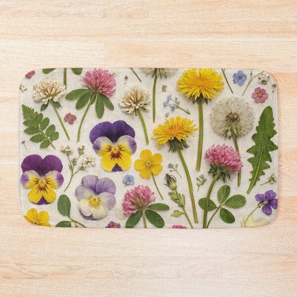 Item preview, Pressed Wildflowers Flat Lay Pattern designed and sold by Owcomm.