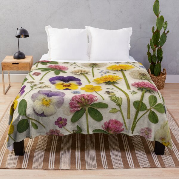 Item preview, Pressed Wildflowers Flat Lay Pattern designed and sold by Owcomm.
