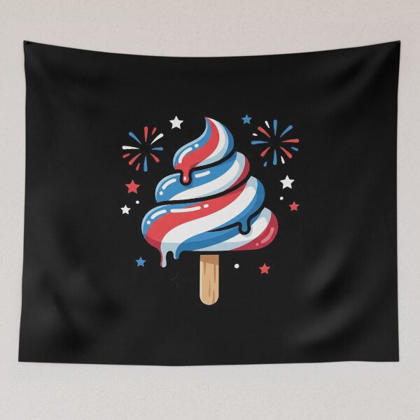Item preview, Funny Funny Patriotic Ice Pop Fireworks Fourth Of July Art designed and sold by elderberry.