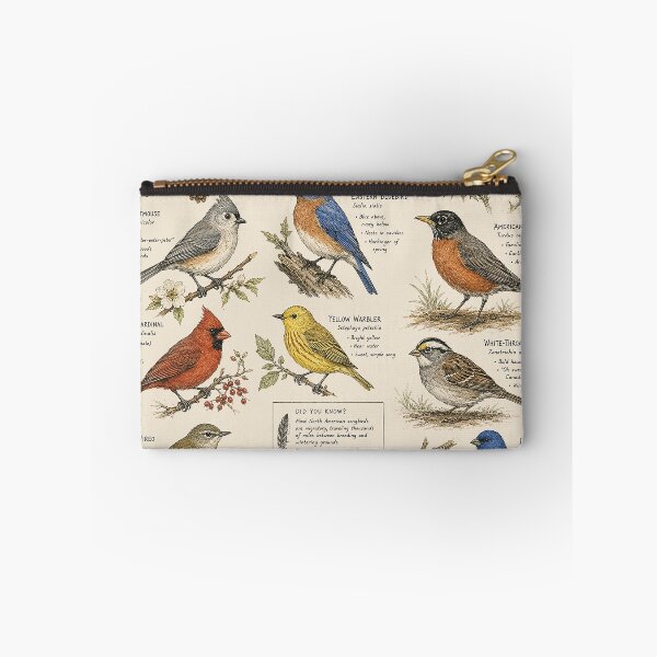 Item preview, North American Songbirds – Vintage Birdwatching Field Guide Illustration | Cardinal Bluebird Chickadee Goldfinch Nature Art Shirt designed and sold by DiamondSkyShirt.