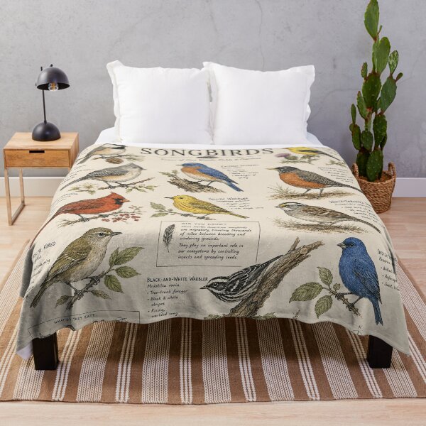 Item preview, North American Songbirds – Vintage Birdwatching Field Guide Illustration | Cardinal Bluebird Chickadee Goldfinch Nature Art Shirt designed and sold by DiamondSkyShirt.