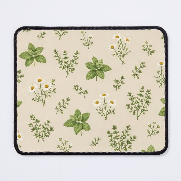 Item preview, Vintage Botanical Herbs and Daisies Seamless Pattern designed and sold by Owcomm.