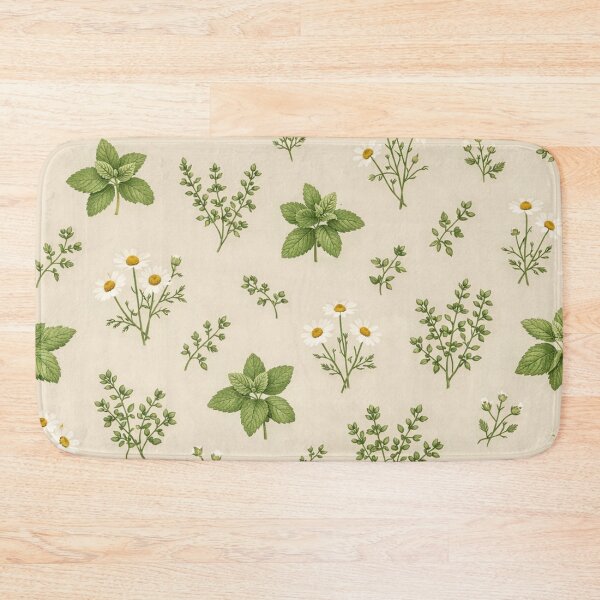 Item preview, Vintage Botanical Herbs and Daisies Seamless Pattern designed and sold by Owcomm.