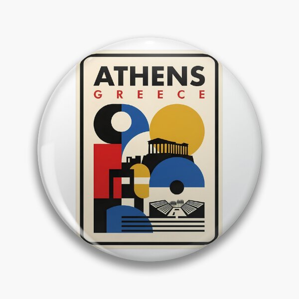 Item preview, Modern Geometric Athens Greece Acropolis Parthenon designed and sold by k3rstman1.