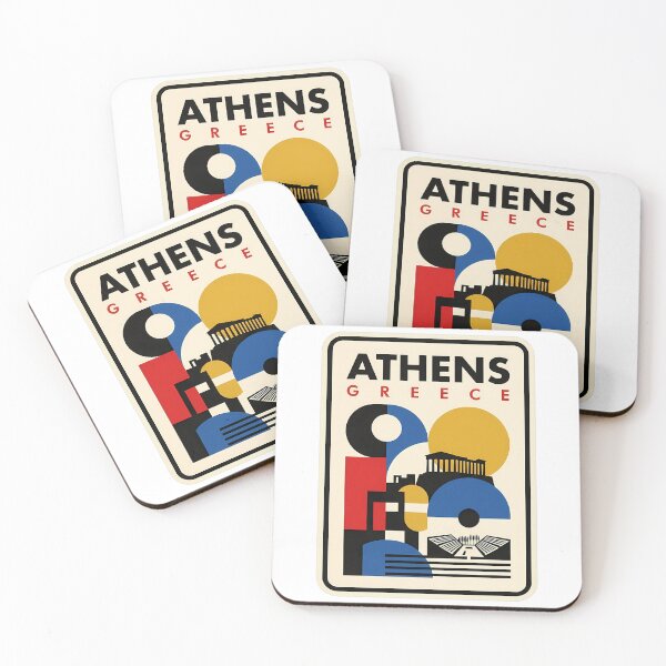 Item preview, Modern Geometric Athens Greece Acropolis Parthenon designed and sold by k3rstman1.