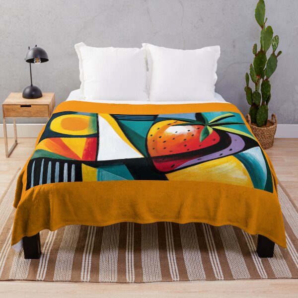 Item preview, Strawberry Burst in Geometric Color - Vibrant Fruit Surrounded by Dynamic Abstract Energy designed and sold by OlfactoART Studio.