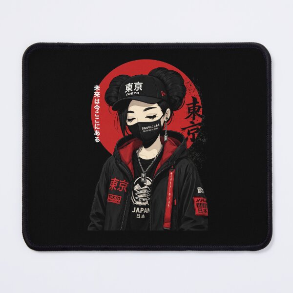 Item preview, Streetwear Girl Japanese Urban, Red Sun Backprint designed and sold by Trike-G-Tees.